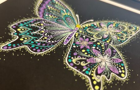 点描アート「彩華」蝶